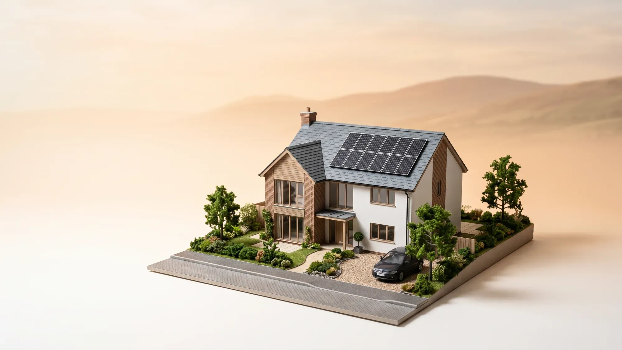 Solar panel installation in Ceredigion